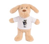 Planetee Doudou Peluche Chien Malamute d'Alaska : Cartoon | Peluche Bébé avec T-Shirt Imprimé 15 cm | Cadeau Propriétaire Chien Naissance Baby Shower Baptême | Fille Garçon Mixte