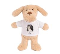 Planetee Doudou Peluche Chien Terrier Tibétain : Portrait | Peluche Bébé avec T-Shirt Imprimé 15 cm | Cadeau Propriétaire Chien Naissance Baby Shower Baptême | Fille Garçon Mixte