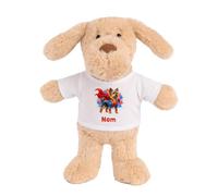 Planetee Doudou Peluche Chien Yorkshire Terrier : Super-héros | Peluche Bébé avec T-Shirt Imprimé 15 cm | Cadeau Propriétaire Chien Naissance Baby Shower Baptême | Fille Garçon Mixte