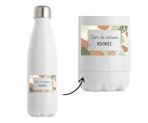 Planetee Gourde Isotherme Inox 500ml Clerc de notaire Adorée design graphique Bouteille Isotherme Thermos Eau Femme Sport Fitness Cadeau Femme Anniversaire Noël