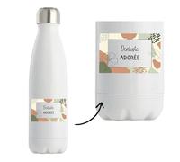 Planetee Gourde Isotherme Inox 500ml Dentiste Adorée design graphique Bouteille Isotherme Thermos Eau Femme Sport Fitness Cadeau Femme Anniversaire Noël