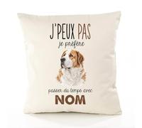Planetee Housse de Coussin Berger d'Asie Centrale : Passer du Temps | Coton Canvas Fairtrade 305 g/m² Zip Invisible Taille 50×50 cm | Déco Canapé Salon Chambre
