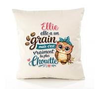 Planetee Housse de Coussin Ellie Chouette Grain
