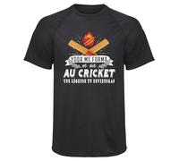 Planetee Maillot de Sport Homme Cricket Une Legende Tu Deviendras - T-Shirt Respirant Polyester Manches Courtes - Cadeau Sportif Anniversaire Noël Fête des Pères - Taille 3XL