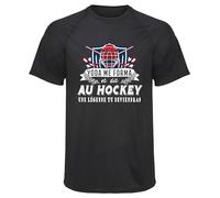 Planetee Maillot de Sport Homme Hockey Une Legende Tu Deviendras - T-Shirt Respirant Polyester Manches Courtes - Cadeau Sportif Anniversaire Noël Fête des Pères - Taille M