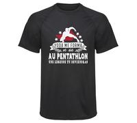 Planetee Maillot de Sport Homme Pentathlon Une Legende Tu Deviendras - T-Shirt Respirant Polyester Manches Courtes - Cadeau Sportif Anniversaire Noël Fête des Pères - Taille XXL