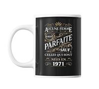 Planetee Mug 1971 Femme Parfaite 54 ans | Tasse Anniversaire imprimée en France