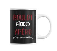 Planetee Mug Aïkido C'est ma Routine | Tasse Humour