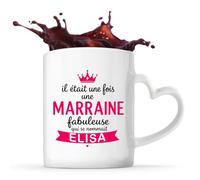 Planetee Mug anse coeurElisa Marraine fabuleuse Cadeau Annonce Grossesse