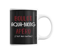 Planetee Mug Aquabiking C'est ma Routine | Tasse Humour
