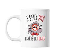 Planetee Mug Arrêté de fumer j'peux pas Blanc