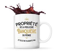 Planetee Mug blanc Propriété de la Meilleure Banquière