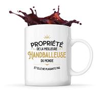 Planetee Mug blanc Propriété de la Meilleure Handballeuse