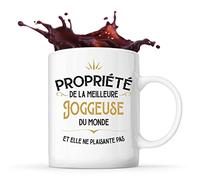 Planetee Mug blanc Propriété de la Meilleure Joggeuse