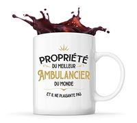 Planetee Mug blanc Propriété du Meilleur Ambulancier