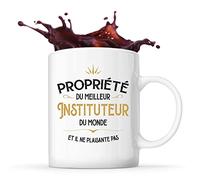 Planetee Mug blanc Propriété du Meilleur Instituteur