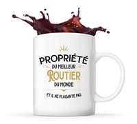 Planetee Mug blanc Propriété du Meilleur Routier