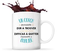 Planetee Mug blanc Un coach formidable - Design dédié aux Coachs - Cadeau personnalisé, utile et plein d’émotion pour entraîneur, mentor ou professeur