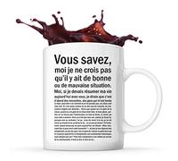 Planetee Mug Bonne Ou Mauvaise Situation | Tasse Référence Scrib Film Humour Drole Idée Cadeau Amis Parent Collègue Travail Femme Homme Anniversaire Fan