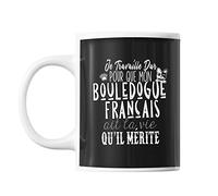 Planetee Mug Bouledogue français Je travaille dur