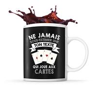 Planetee Mug Cartes Prénom métier âge Personnalisable | Tasse drôle pour Femme Joueuse de cartes | idée cadeau anniversaire Noël