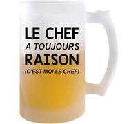 Planetee Mug Chef (Chope de Bière Chef a toujours raison)
