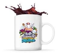 Planetee Mug Cheffe Cuisiniere C'est juste la Meilleure Métier | Tasse en Céramique 330 ml Recto Verso Passe au Lave-Vaisselle | Café Thé Bureau Maison | Cadeau Collègue Anniversaire Noël