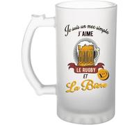 Planetee Mug Chope Rugby (Chope Rugby et Bière Homme)