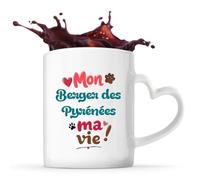 Planetee Mug coeur Mon Berger des Pyrénées ma vie Cadeau Vanlife Propriétaire de Chien