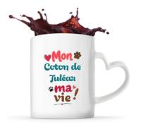 Planetee Mug coeur Mon Coton de Tuléar ma vie Cadeau Propriétaire de Chat