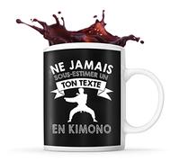 Planetee Mug Combat Kimono Prénom métier âge Personnalisable | Tasse drôle pour Pilote de Karting | idée cadeau anniversaire Noël fête des Pères