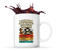 Planetee Mug Danse Pourquoi je perds | Tasse en Céramique 330 ml Recto Verso Passe au Lave-Vaisselle | Café Thé Bureau Maison | Cadeau Collègue Anniversaire Noël