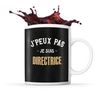 Planetee Mug Directrice J'peux pas | Tasse café métier original pour collègue de travail ami ou famille | Imprimé en France