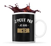 Planetee Mug Docteur J'peux pas | Tasse café métier original pour collègue de travail ami ou famille | Imprimé en France