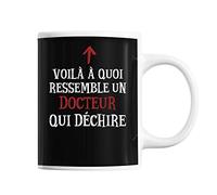 Planetee Mug Docteur Qui déchire | Tasse café métier pour collègue de travail ami ou famille | Imprimé en France