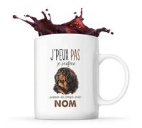 Planetee Mug Dogue du Tibet : Passer du temps | Tasse en Céramique 330 ml Recto Verso Passe au Lave-Vaisselle | Café Thé Bureau Maison | Cadeau Propriétaire Chien Collègue Anniversaire Noël