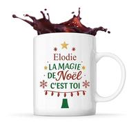Planetee Mug Elodie Magie de noël Sapin - Tasse Originale - Secret santa Cadeau Noël Humour Insolite Collègue