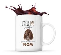 Planetee Mug Épagneul de Pont-Audemer : Passer du temps | Tasse en Céramique 330 ml Recto Verso Passe au Lave-Vaisselle | Café Thé Bureau Maison | Cadeau Propriétaire Chien Collègue Anniversaire Noël