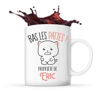 Planetee Mug Eric Bas les pattes Chat | Tasse Originale Cadeau Anniversaire Noël Humour fête des pères