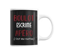Planetee Mug Escrime C'est ma Routine | Tasse Humour