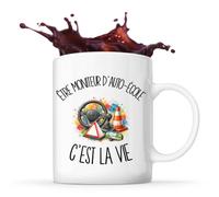 Planetee Mug Être moniteur d'auto-école c'est la vie | Tasse en Céramique 330 ml Recto Verso Passe au Lave-Vaisselle | Café Thé Bureau Maison | Cadeau Formateur Formatrice Collègue Anniversaire Noël