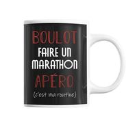 Planetee Mug Faire un marathon C'est ma Routine | Tasse Humour