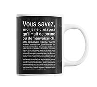 Planetee Mug Femme RH Bonne ou mauvaise | Tasse Noire métier humour