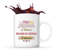 Planetee Mug Fière Maman Braque de Weimar d'amour Cadeau Chien Lover