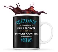 Planetee Mug Formidable Educateur Tasse Cadeau Travail noir | Idée Tasse Cadeau Travail Boulot Métier Départ Retraite Collègue Anniversaire Noël