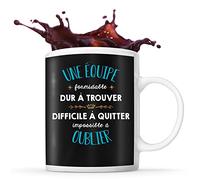 Planetee Mug Formidable Equipe Tasse Cadeau Travail noir | Idée Tasse Cadeau Travail Boulot Métier Départ Retraite Collègue Anniversaire Noël