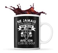 Planetee Mug golf Prénom métier âge Personnalisable | Tasse drôle pour golfeur | idée cadeau anniversaire Noël fête des Pères