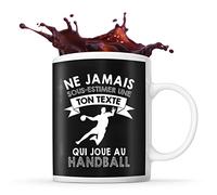 Planetee Mug handball Prénom métier âge Personnalisable | Tasse drôle pour Femme Handballeuse | idée cadeau anniversaire Noël