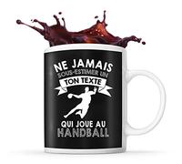 Planetee Mug handball Prénom métier âge Personnalisable | Tasse drôle pour Handballeur | idée cadeau anniversaire Noël fête des Pères