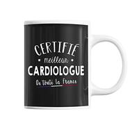 Planetee Mug Homme Cardiologue Meilleur de France | Tasse Noir métier